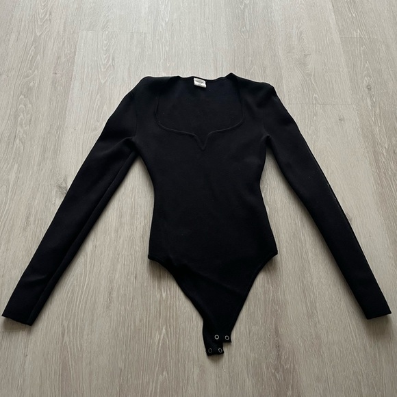 Abercrombie & Fitch Sweetheart Sweater Bodysuit - XXS Black - Picture 2 of 7